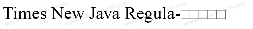 Times New Java Regula字体转换